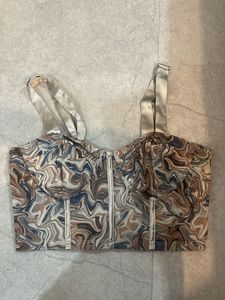 forever 21 Marble Print Corset Top