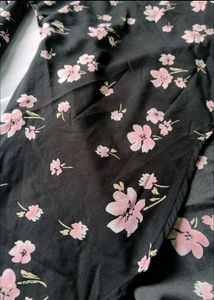 Chic Floral Print High-Low Kurta