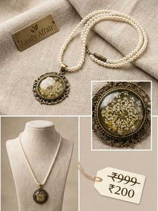 Leafy Affair Frilly Flower Lacey Days Necklace