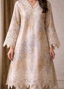 imported (Dubai) Floral Print satin kurti fabric