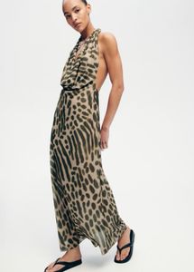 Flowy Halter Neck Maxi Dress