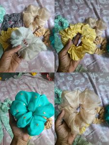 Lot of 8 Scrunchies &amp; Hair Tie