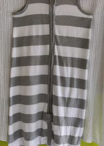 Striped Sleeveless Zip-Up Sleep Sack