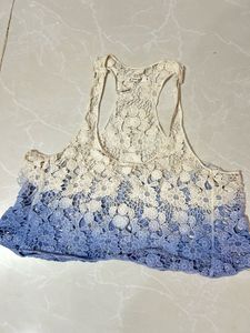 Ombre Lace Racerback Tank Top