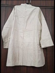 Men's Beige Khadi Kurta