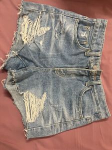 ripped denim shorts