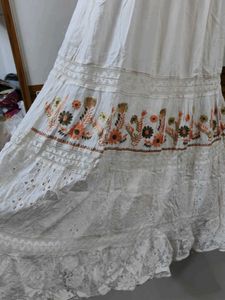 Boho White Embroidered Maxi Dress