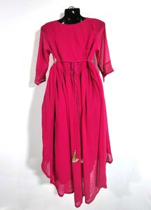Pink Anarkali Kurti with Dupatta.. aurelia