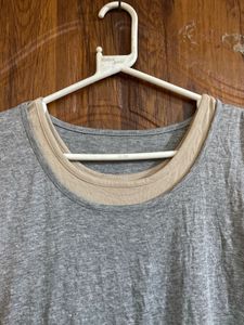 Layered Grey &amp; Beige T-Shirt