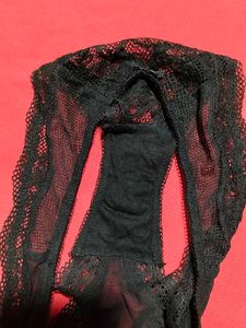 M&amp;S Black Lace Brief Panty