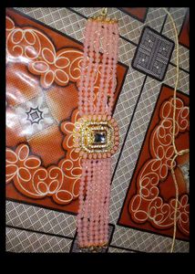 Elegant orange Beaded Choker Necklace