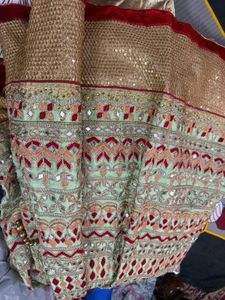 Stunning Mint Green Embroidered Lehenga Choli