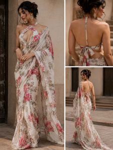Dreamy Floral Chiffon Saree 🌸✨