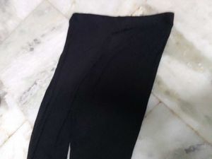 Black Palazzo Pants with Golden Print