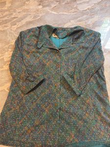 Vintage Floral Print Button-Up Blouse