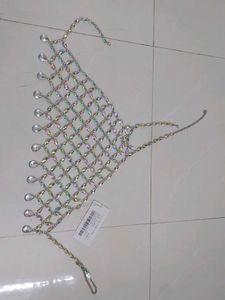 NEWME beads halterneck bodychain top with tag