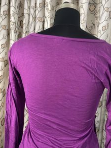 Purple Long Sleeve Tunic Top