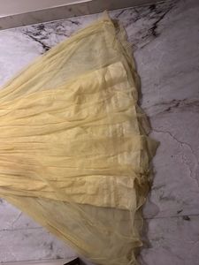 yellow vintage gown net dress