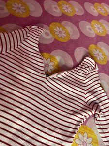 Striped V-Neck Top