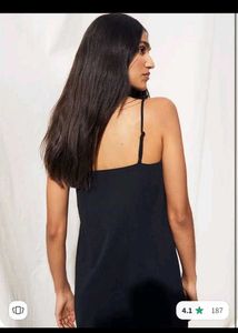 Elegant Black Midi Slip Dress