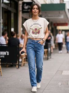 Graphic Print Cropped T-Shirt