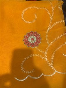 Elegant Mustard Saree