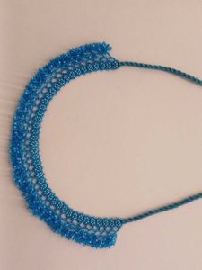 Blue Beaded Statement Necklace