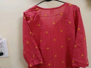 Cotton Kurti With Thread Work 🧡🟡