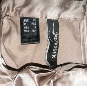 🥂 Champagne Luxe Satin Top — AUTHENTIC MANGO SUIT