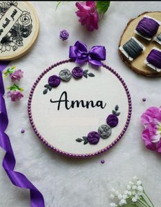Hand Embroidered Name Hoop 🪡