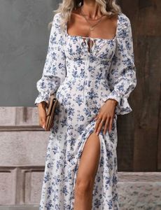 ‧˚꒰🐾୭ ˚. ᵎᵎMilkmaid Floral Blue Maxi Dress