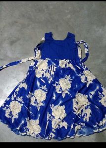 Blue Floral Dress &amp; Jeans Set