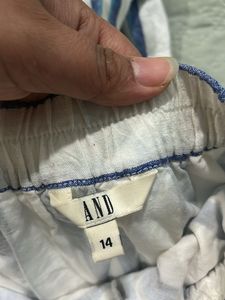 Blue Striped Crop Top