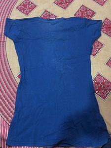 Blue T-Shirt with Ladybug Graphic