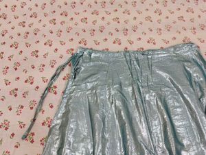 Teal Blue Saree with Blouse &amp; Shapewear