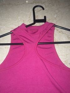 Ribbed Pink Crop Top