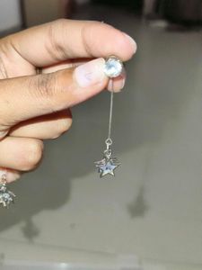 Sparkling Star Drop Earrings
