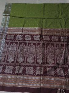 Elegant Olive Green Saree
