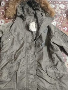 Women's Fur Hooded Parka Jacket