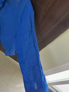 Electric Blue Button-Up Shirt