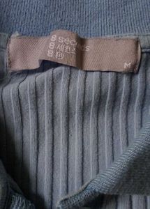 Baby Blue Ribbed Polo Top