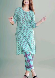 Free Delivery - Printed Kurta Set, XL Size