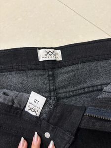 Black Denim Cut-Off Shorts