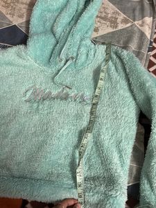 Fuzzy Mint Green Hoodie