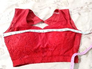 Red padded Sequins Blouse