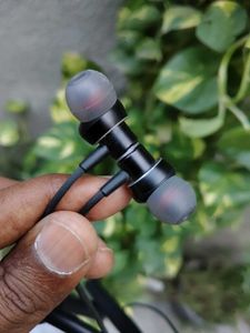 Branded Black Neckband Earphones