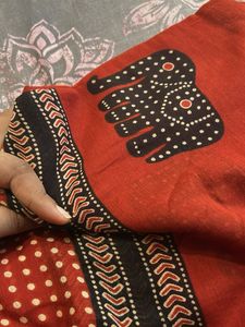 Red Elephant Print Kurta Set