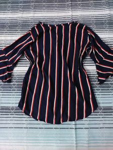Striped Bell Sleeve Top