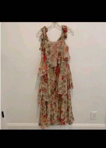 Floral Print Tiered Maxi Dress