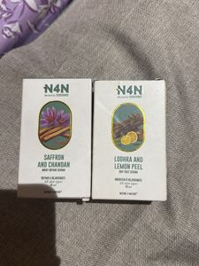 N4N Saffron & Chandan, Lodhra & Lemon Peel Serums